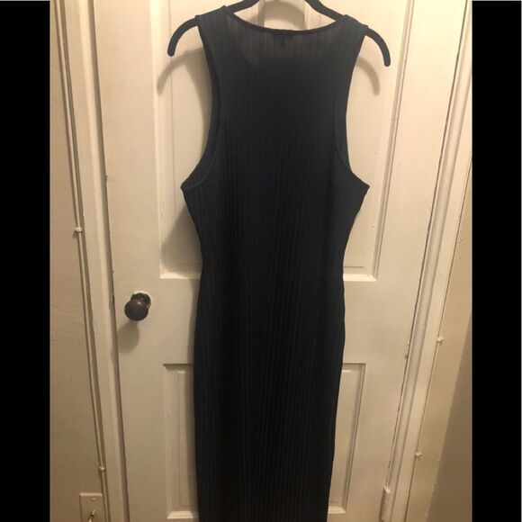 River Island Navy Blue Ribbed Tank Dress - Picture 6 of 9